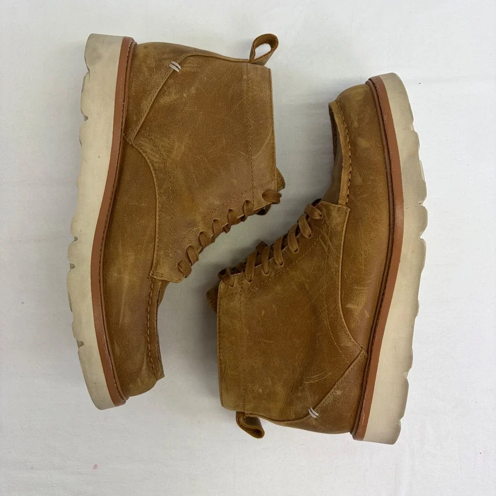 Label Moc Toe Boots Mens Size 11 Brown Leather Vibram Sole Workwear Gorpcore